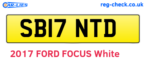 SB17NTD are the vehicle registration plates.
