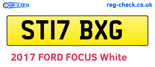 ST17BXG are the vehicle registration plates.