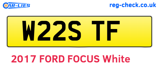 W22STF are the vehicle registration plates.