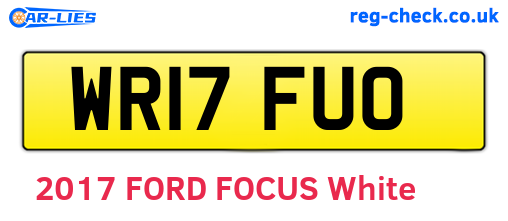 WR17FUO are the vehicle registration plates.