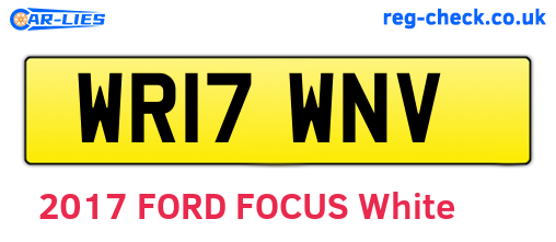 WR17WNV are the vehicle registration plates.