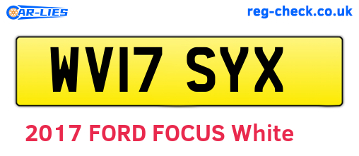 WV17SYX are the vehicle registration plates.