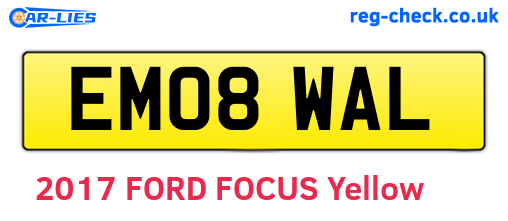 EM08WAL are the vehicle registration plates.