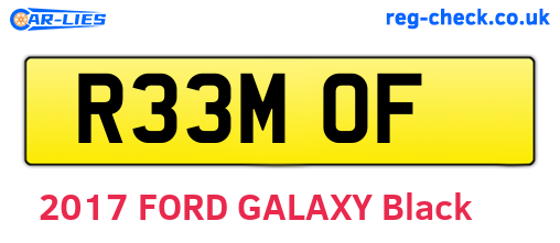 R33MOF are the vehicle registration plates.