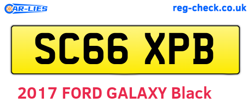 SC66XPB are the vehicle registration plates.