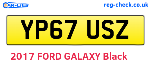 YP67USZ are the vehicle registration plates.