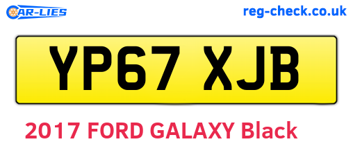 YP67XJB are the vehicle registration plates.
