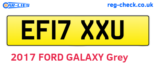 EF17XXU are the vehicle registration plates.