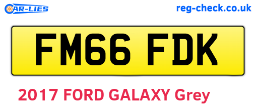 FM66FDK are the vehicle registration plates.