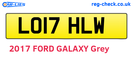 LO17HLW are the vehicle registration plates.