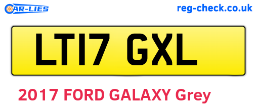 LT17GXL are the vehicle registration plates.
