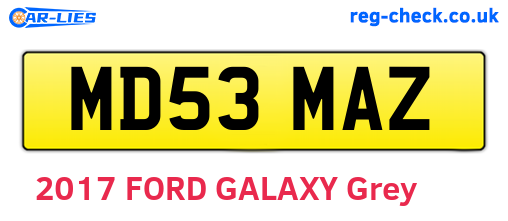MD53MAZ are the vehicle registration plates.