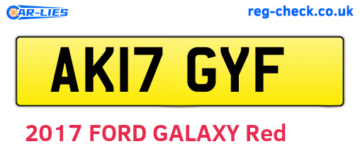AK17GYF are the vehicle registration plates.