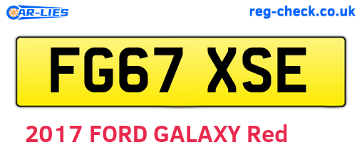 FG67XSE are the vehicle registration plates.