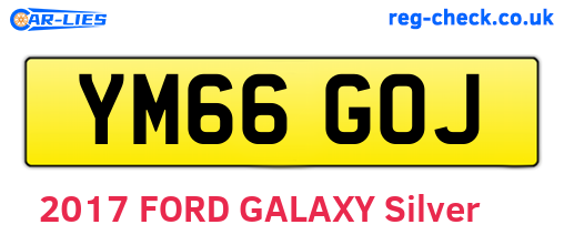 YM66GOJ are the vehicle registration plates.