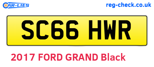 SC66HWR are the vehicle registration plates.