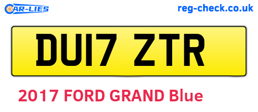 DU17ZTR are the vehicle registration plates.