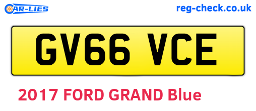 GV66VCE are the vehicle registration plates.