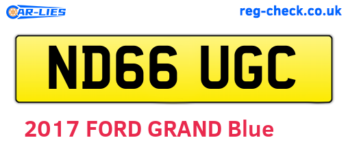 ND66UGC are the vehicle registration plates.