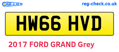 HW66HVD are the vehicle registration plates.