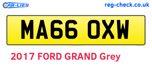 MA66OXW are the vehicle registration plates.
