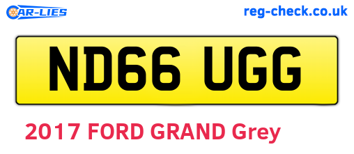ND66UGG are the vehicle registration plates.