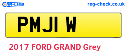 PMJ1W are the vehicle registration plates.