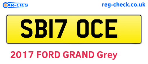 SB17OCE are the vehicle registration plates.