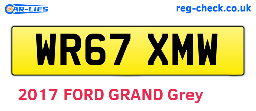WR67XMW are the vehicle registration plates.