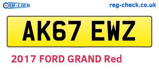 AK67EWZ are the vehicle registration plates.