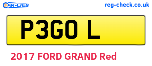 P3GOL are the vehicle registration plates.