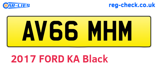 AV66MHM are the vehicle registration plates.