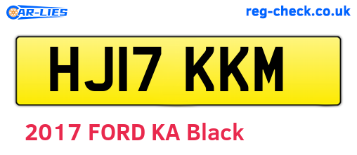 HJ17KKM are the vehicle registration plates.