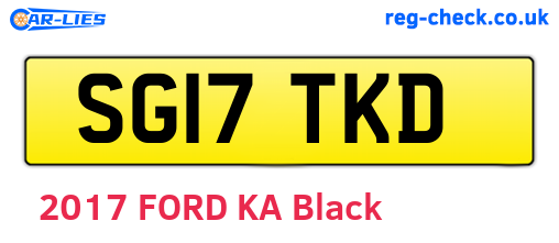SG17TKD are the vehicle registration plates.