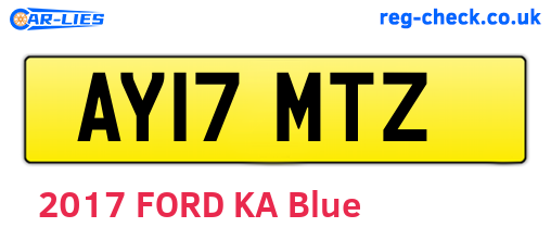 AY17MTZ are the vehicle registration plates.