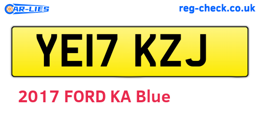 YE17KZJ are the vehicle registration plates.
