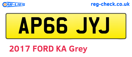 AP66JYJ are the vehicle registration plates.