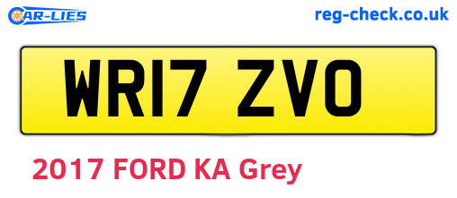 WR17ZVO are the vehicle registration plates.