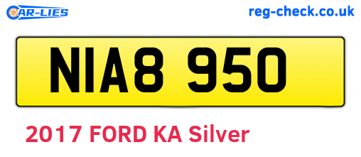 NIA8950 are the vehicle registration plates.
