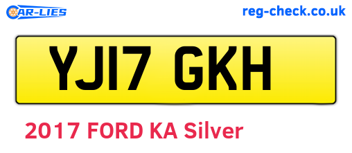 YJ17GKH are the vehicle registration plates.