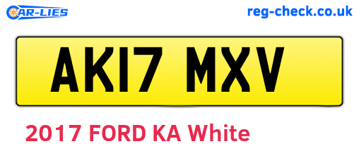 AK17MXV are the vehicle registration plates.