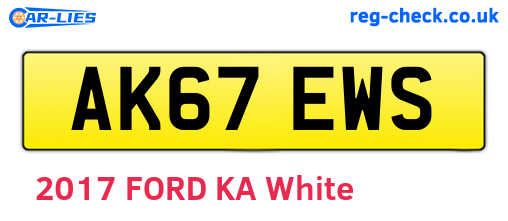 AK67EWS are the vehicle registration plates.
