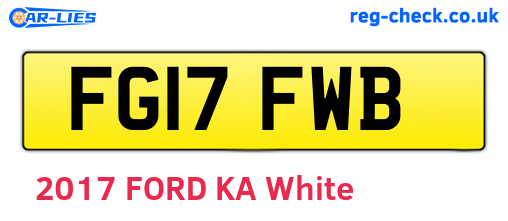 FG17FWB are the vehicle registration plates.
