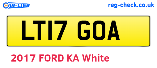 LT17GOA are the vehicle registration plates.