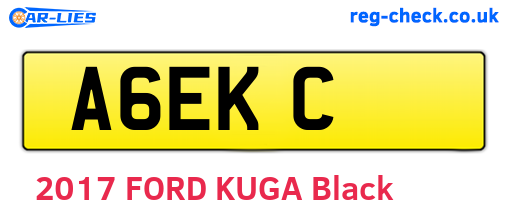 A6EKC are the vehicle registration plates.