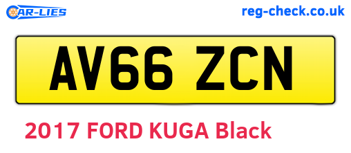 AV66ZCN are the vehicle registration plates.