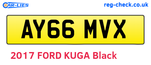 AY66MVX are the vehicle registration plates.