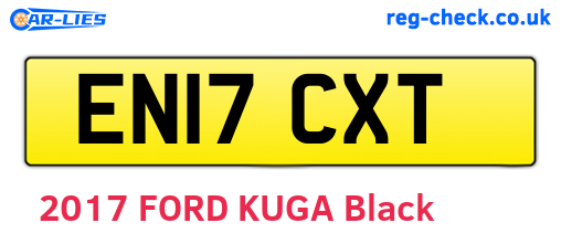 EN17CXT are the vehicle registration plates.
