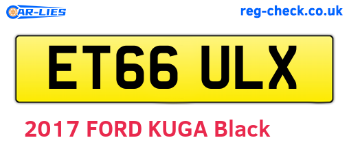 ET66ULX are the vehicle registration plates.
