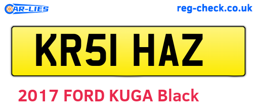 KR51HAZ are the vehicle registration plates.